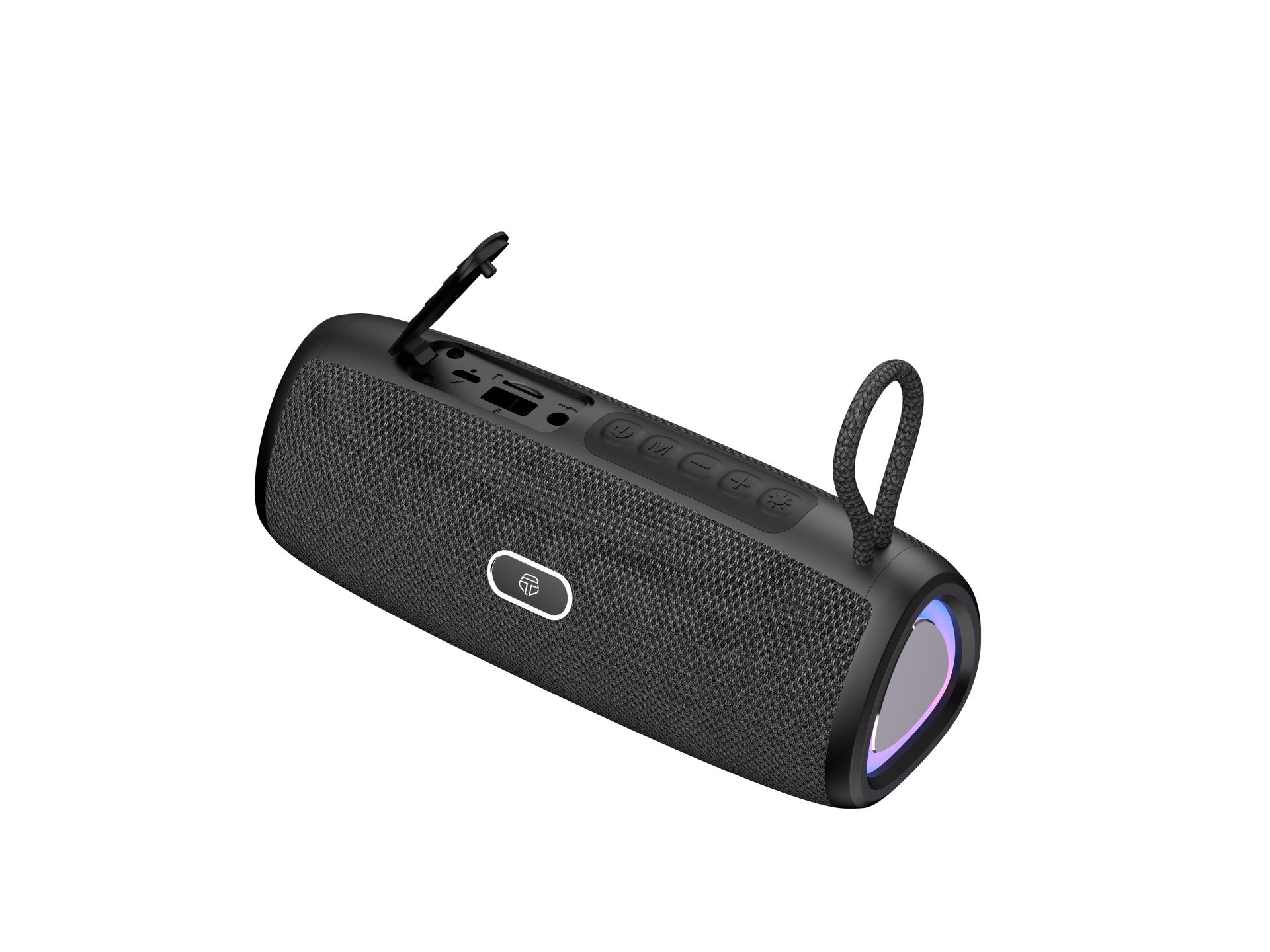 Techancy Altifalante Sem Fios Bluetooth Versão 5.3TH2633, Suporte TWS/TF/AUX, Luz Ambiente Led Rgb De 7 Cores