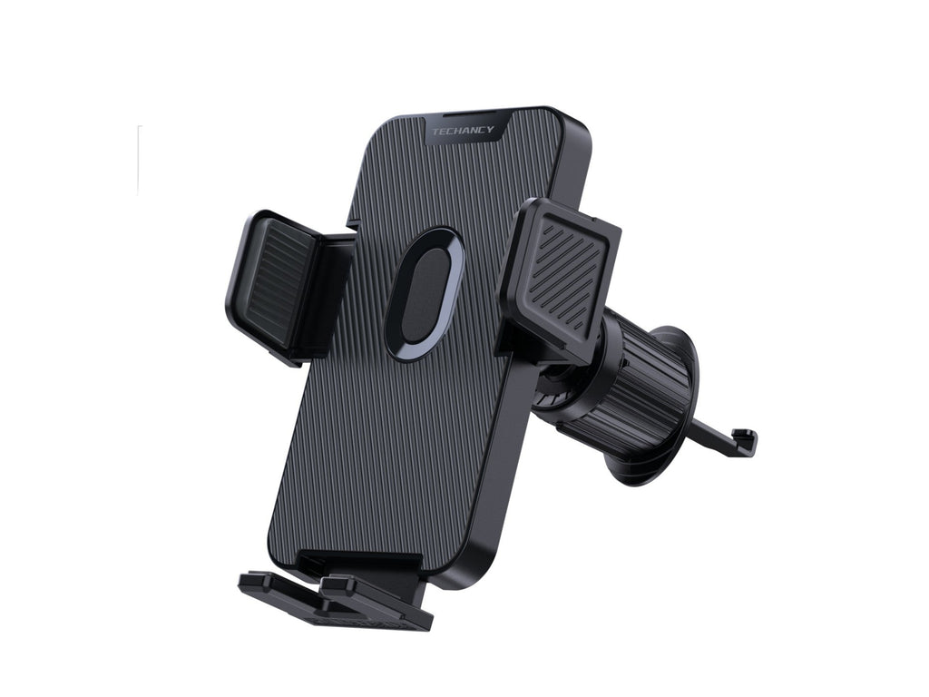 Techancy Suporte Para Telemóvel De Carro Ti2301, Preto, Encaixe Em Saída De Ar, Para Dispositivos 4.7-7.2”, 360° Rotativo