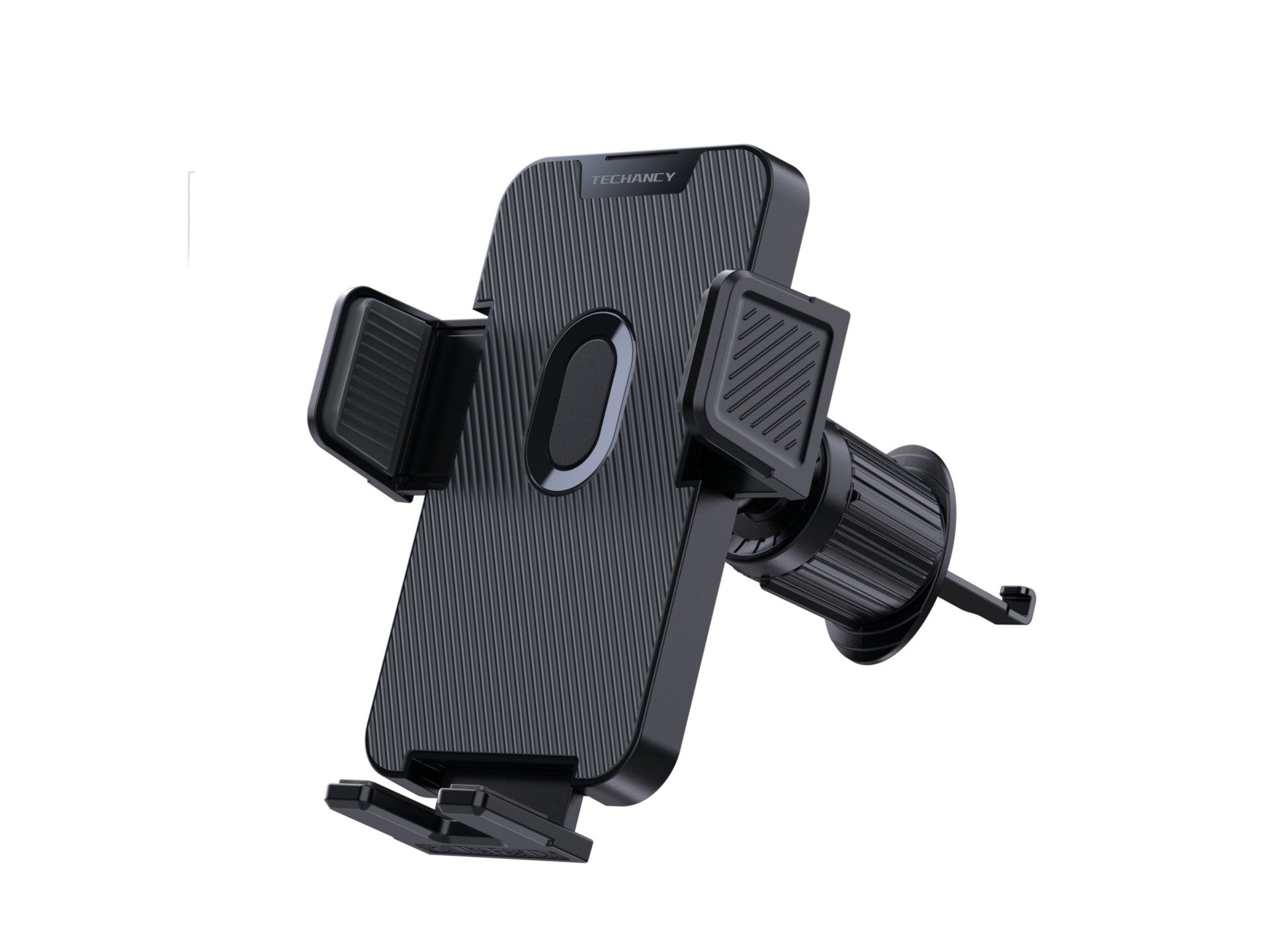 Techancy Suporte Para Telemóvel De Carro Ti2301, Preto, Encaixe Em Saída De Ar, Para Dispositivos 4.7-7.2”, 360° Rotativo