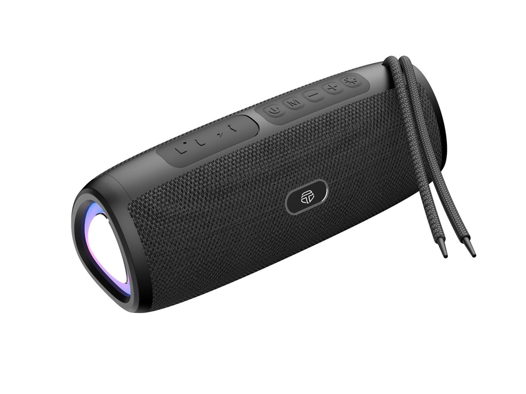 Techancy Altifalante Sem Fios Bluetooth Versão 5.3TH2633, Suporte TWS/TF/AUX, Luz Ambiente Led Rgb De 7 Cores